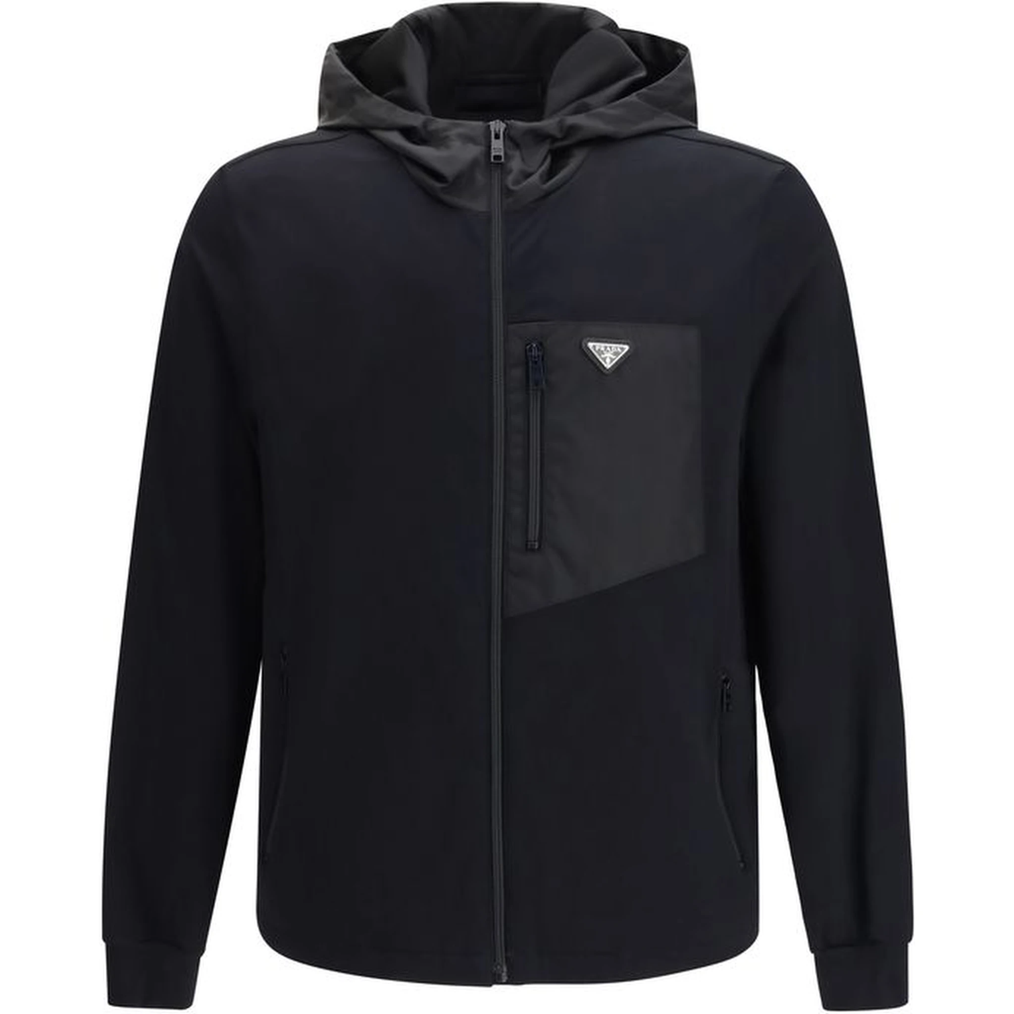 Black Cotton Shell Jacket