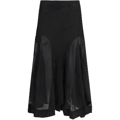 Black Lyocell Long Skirt