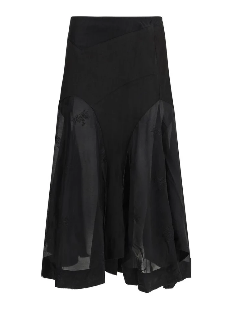 Black Lyocell Long Skirt