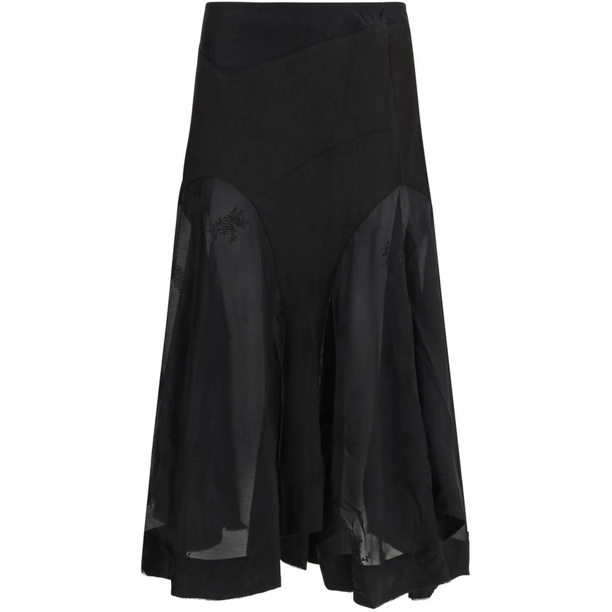 Black Lyocell Long Skirt