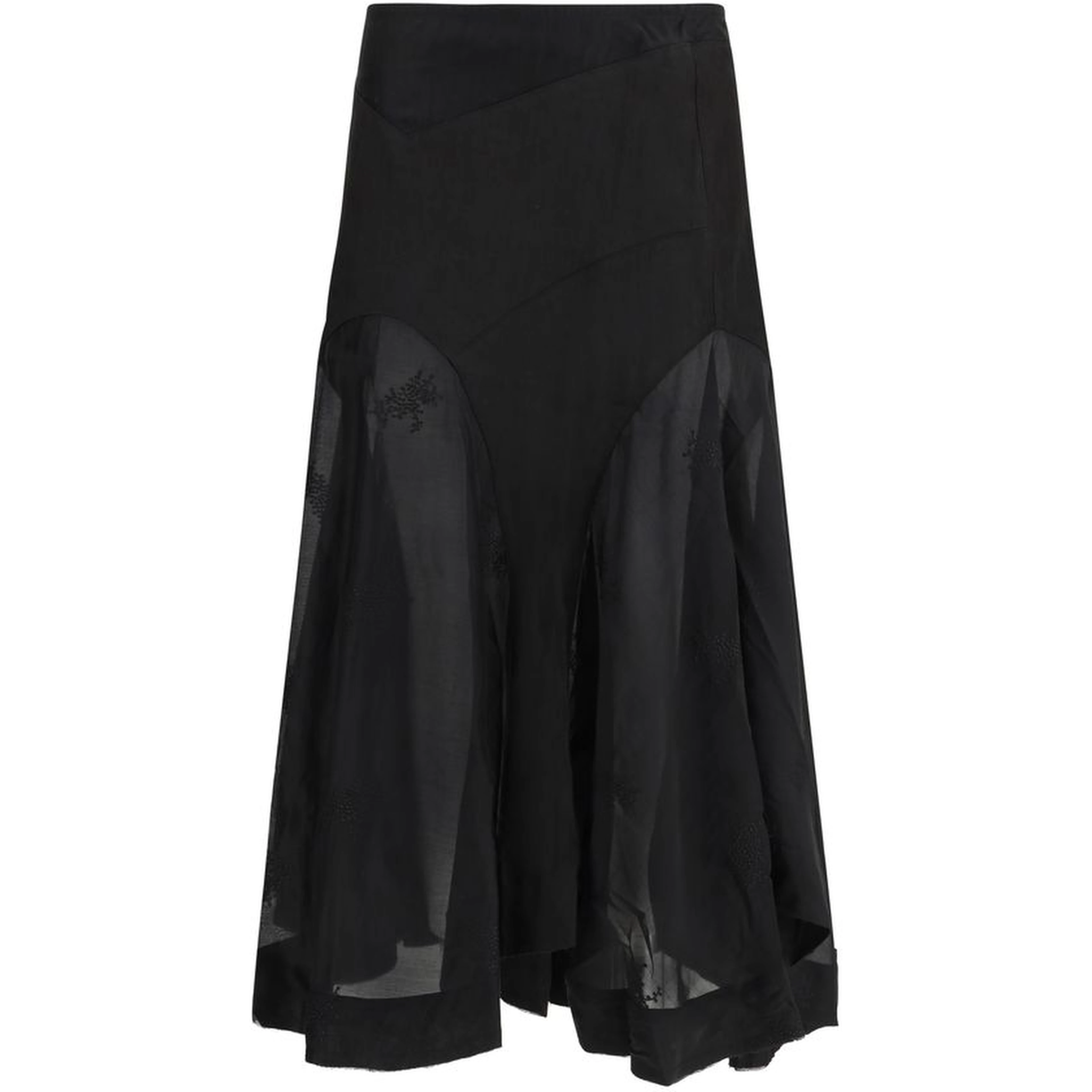 Black Lyocell Long Skirt