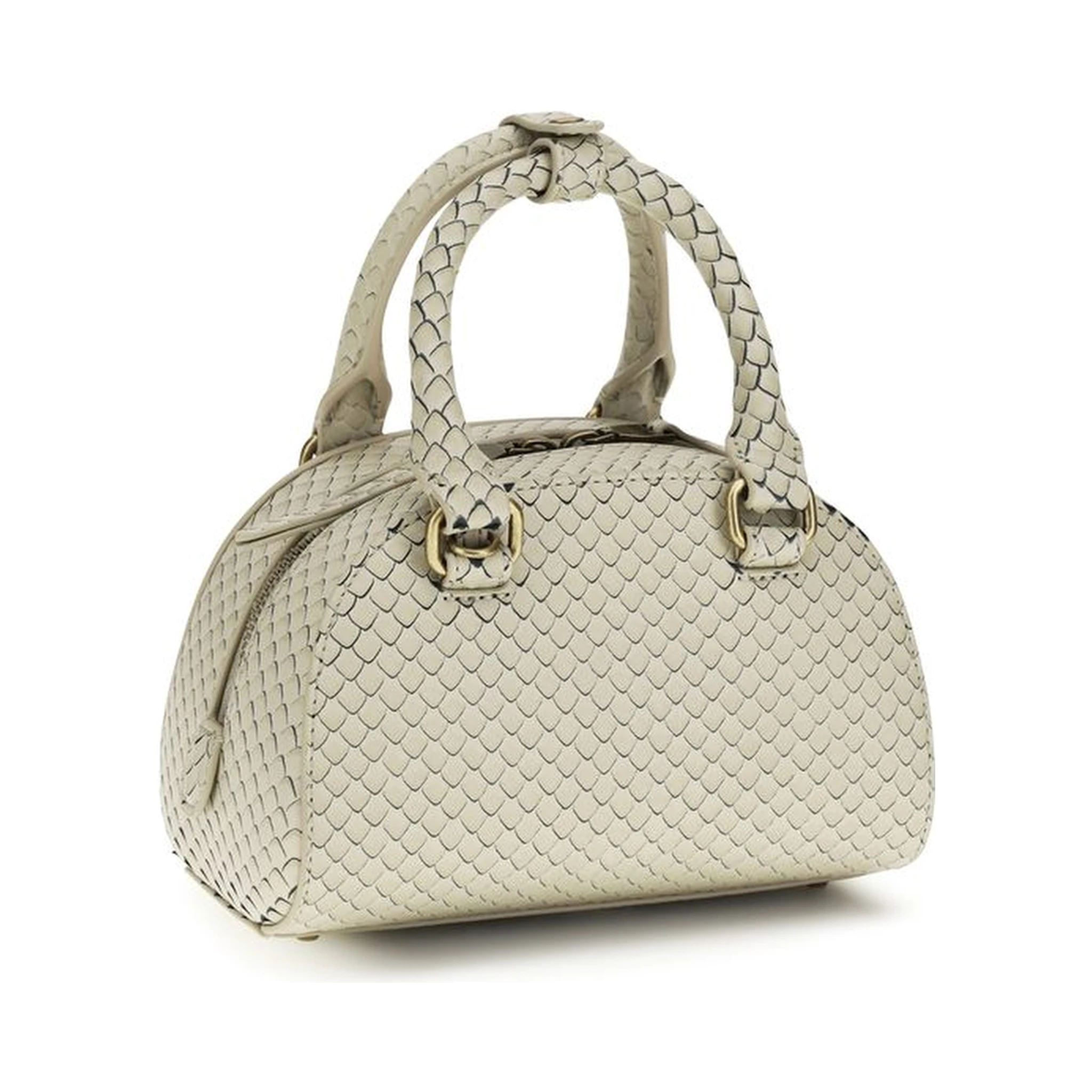 Beige Calf Leather Bos Taurus Handbag