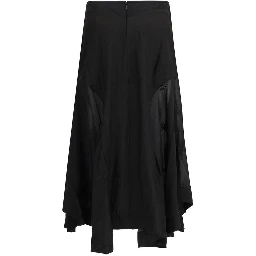 Black Lyocell Long Skirt