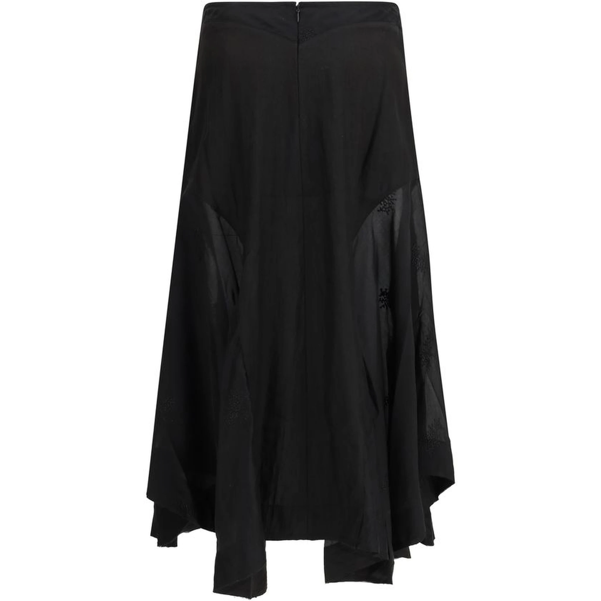 Black Lyocell Long Skirt