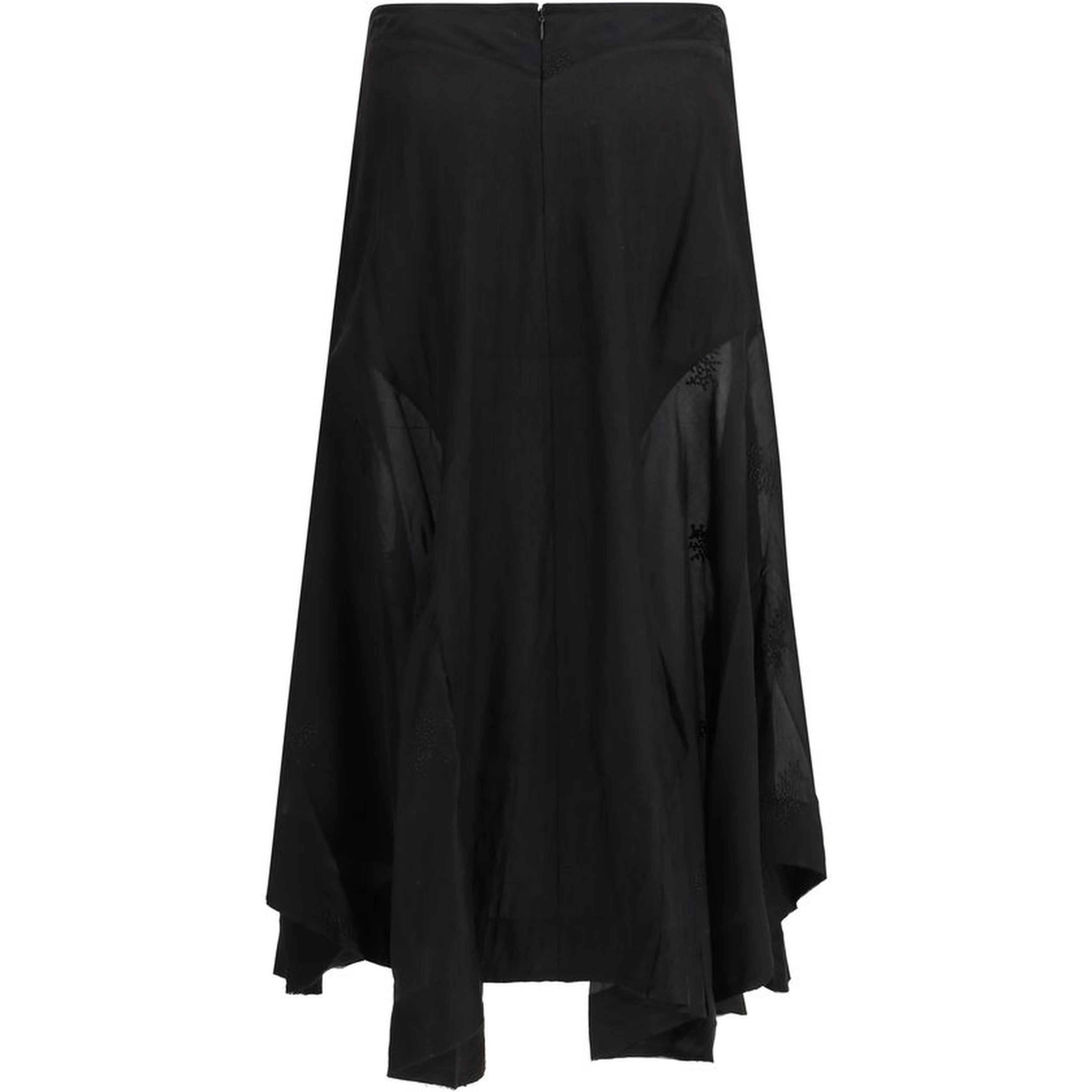 Black Lyocell Long Skirt