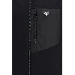 Black Cotton Shell Jacket