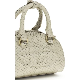 Beige Calf Leather Bos Taurus Handbag
