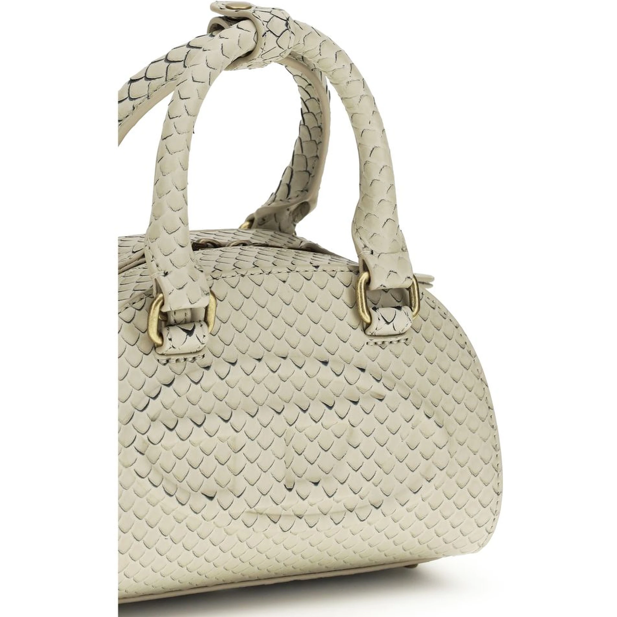 Beige Calf Leather Bos Taurus Handbag