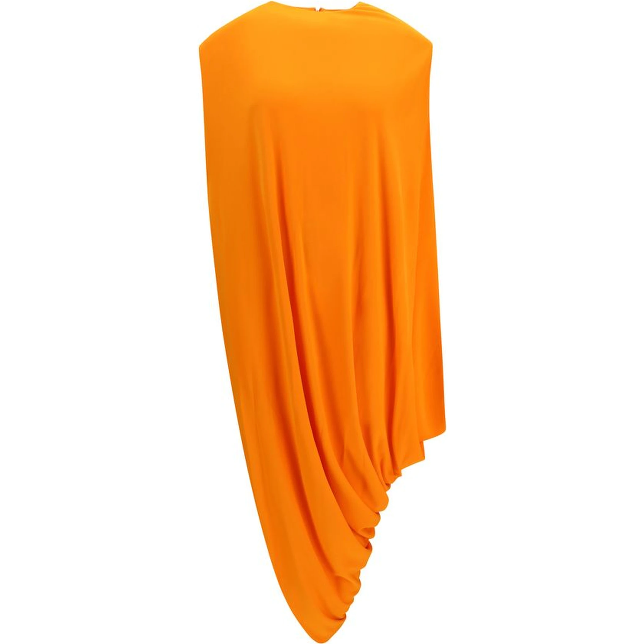 Orange Viscose Casual Dress