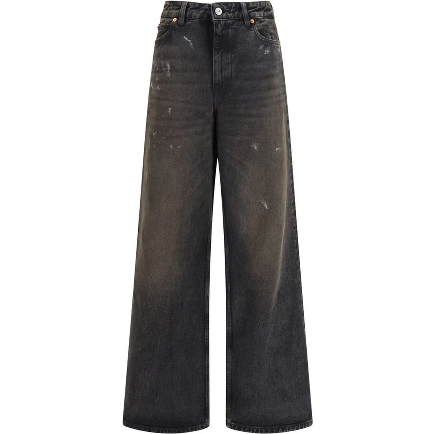 Black Cotton Relaxed Fit Jeans