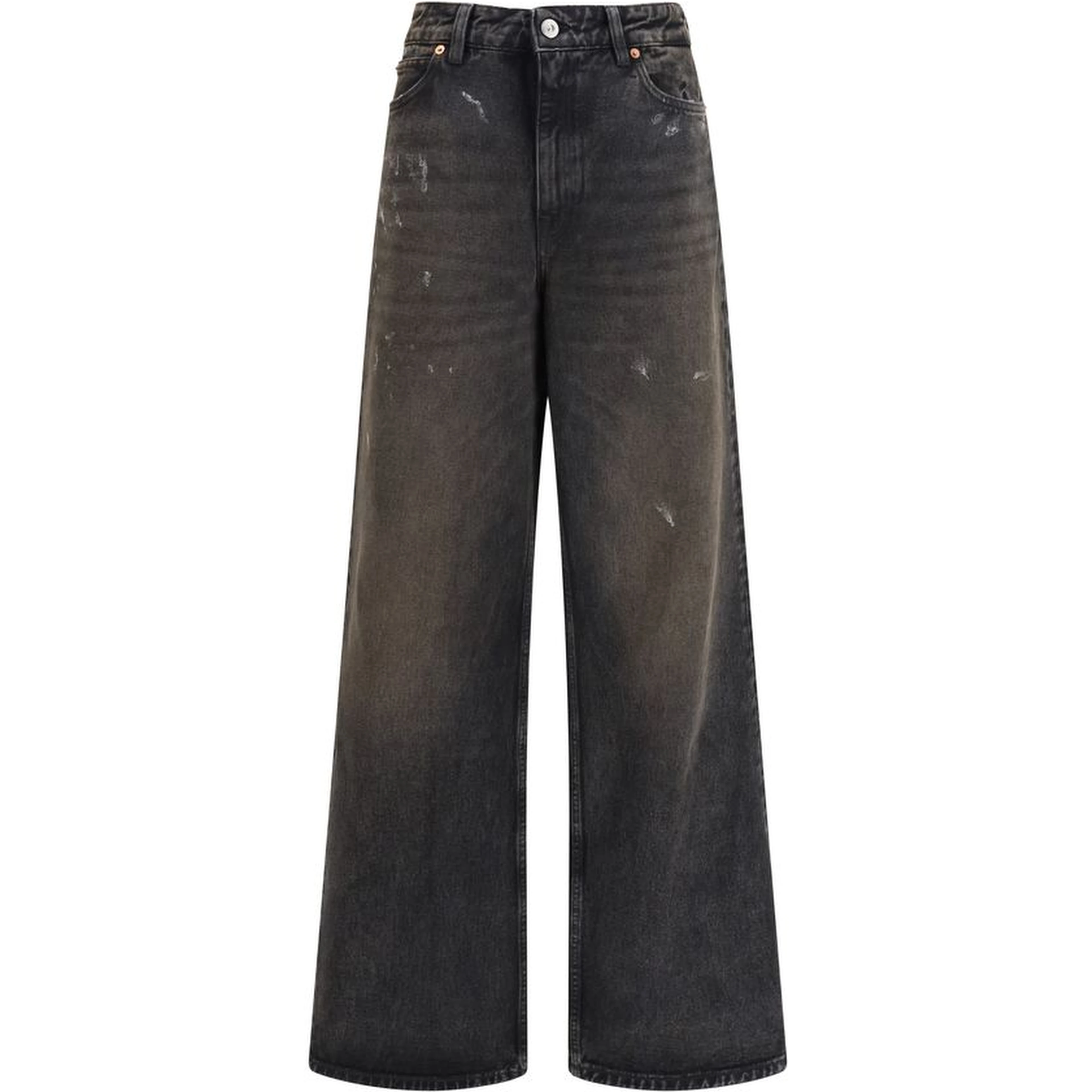 Black Cotton Relaxed Fit Jeans