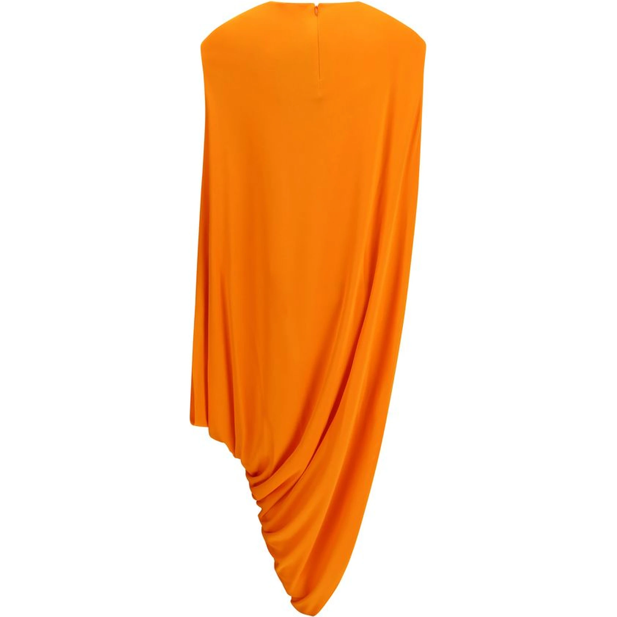 Orange Viscose Casual Dress