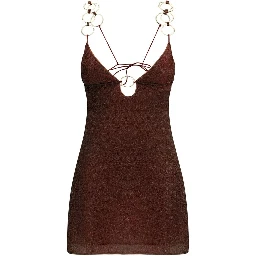Brown Polyamide Cocktail Dress