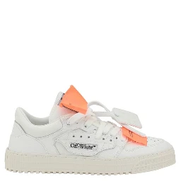 White Calf Leather Bos Taurus Low Top Sneakers