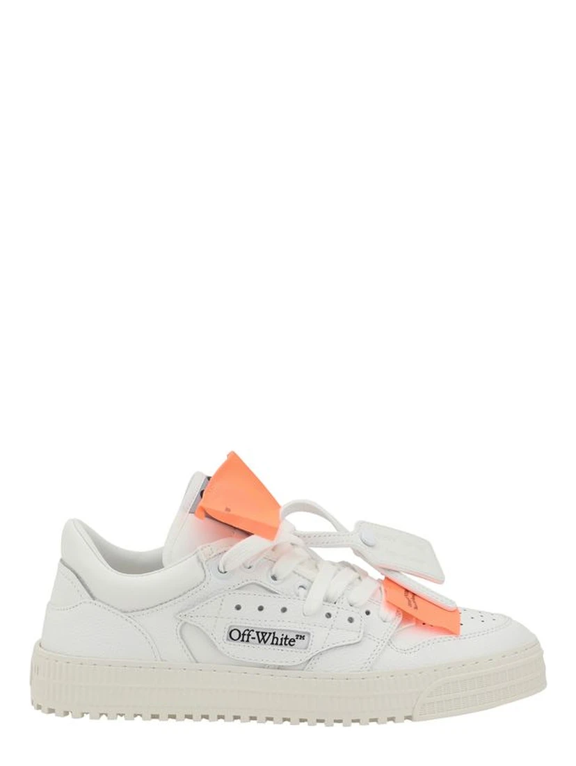 White Calf Leather Bos Taurus Low Top Sneakers