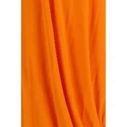 Orange Viscose Casual Dress