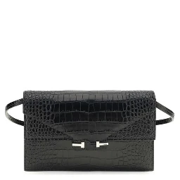 Black Calf Leather Bos Taurus Shoulder Bag