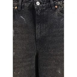 Black Cotton Relaxed Fit Jeans