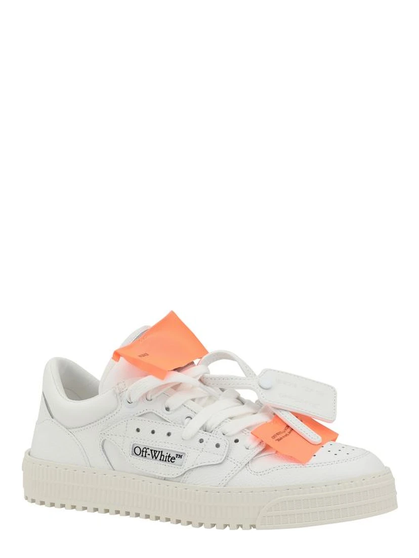 White Calf Leather Bos Taurus Low Top Sneakers