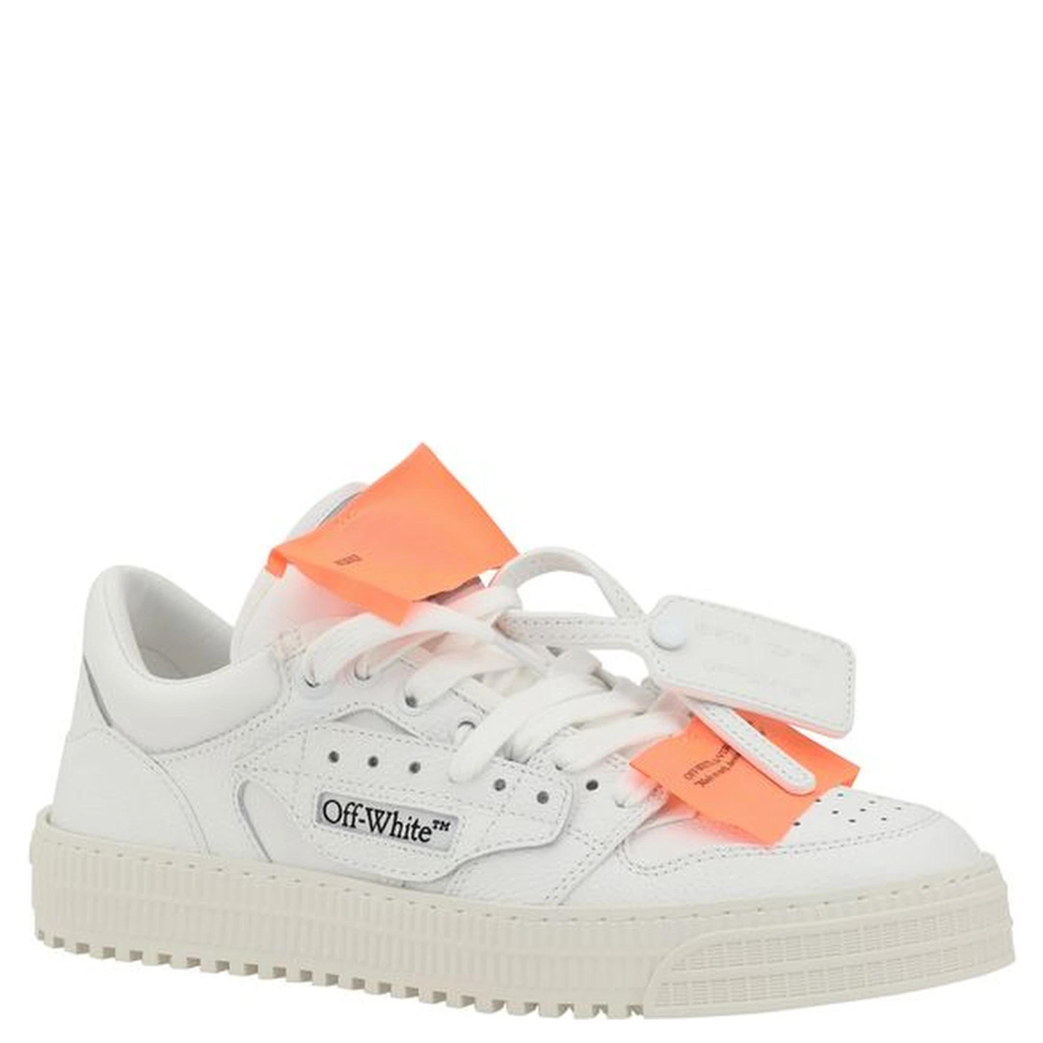 White Calf Leather Bos Taurus Low Top Sneakers