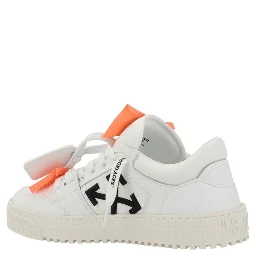 White Calf Leather Bos Taurus Low Top Sneakers