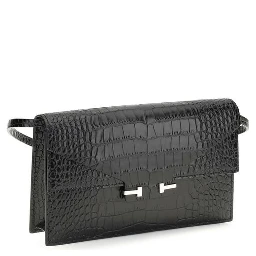 Black Calf Leather Bos Taurus Shoulder Bag