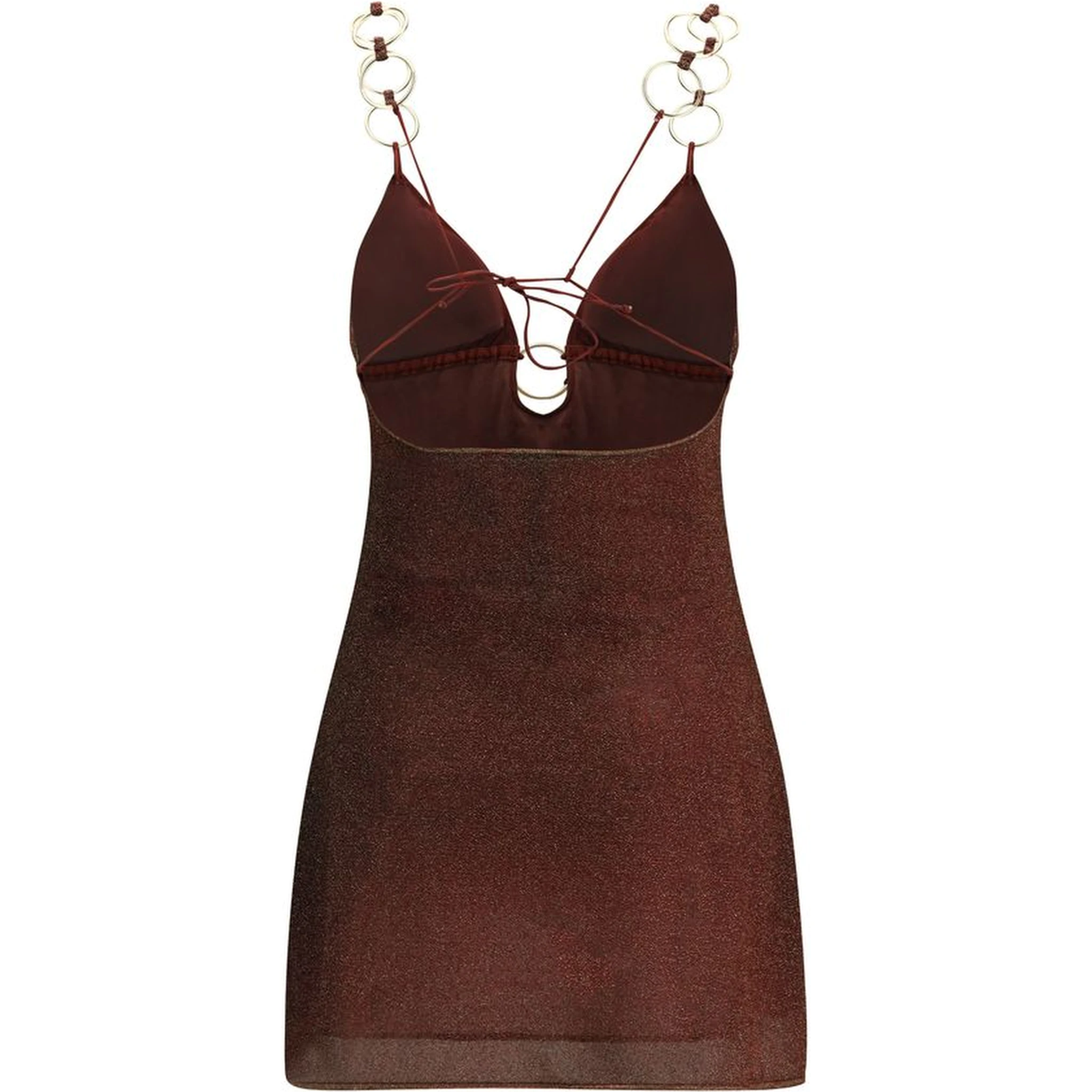 Brown Polyamide Cocktail Dress