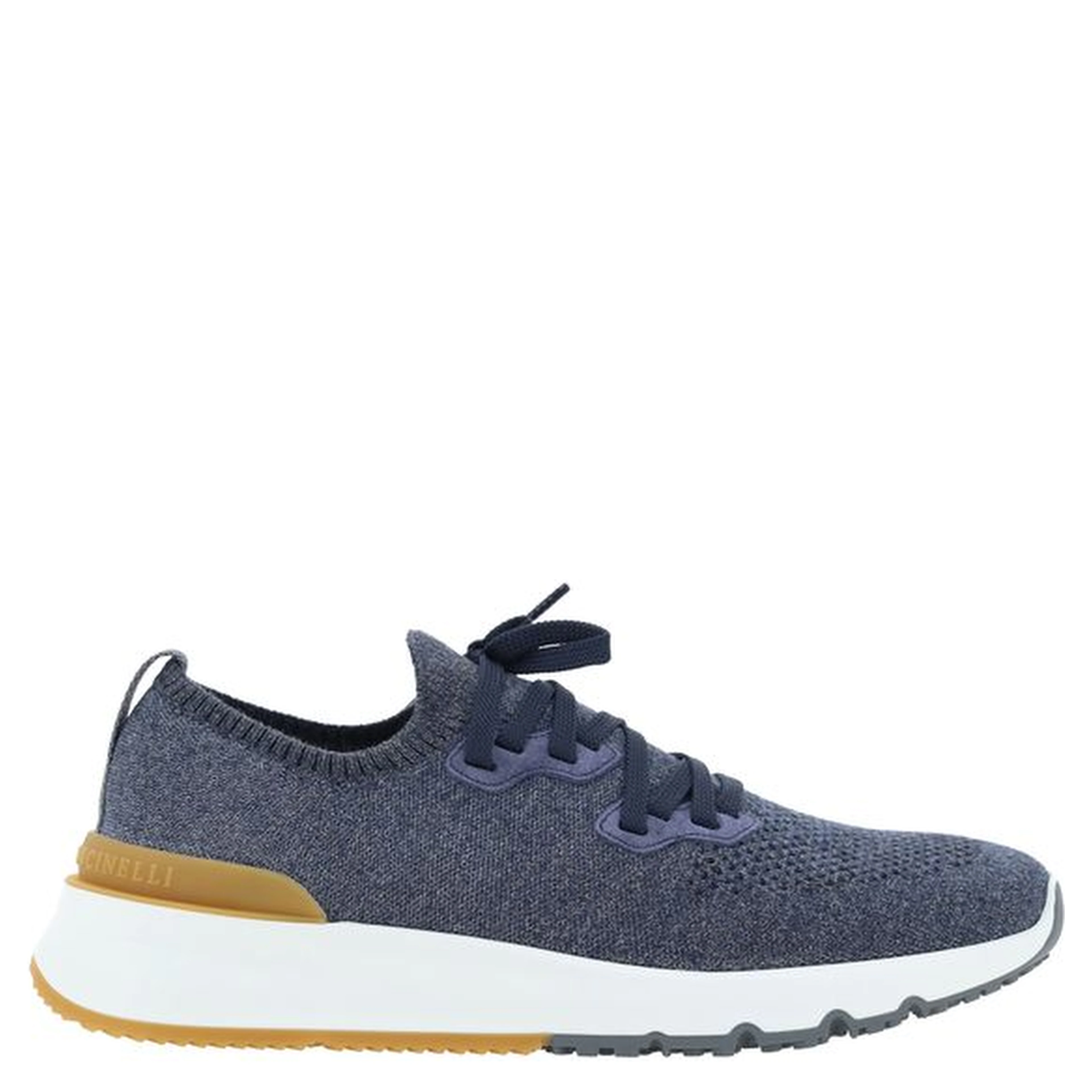 Blue Cotton Athletic Sneakers