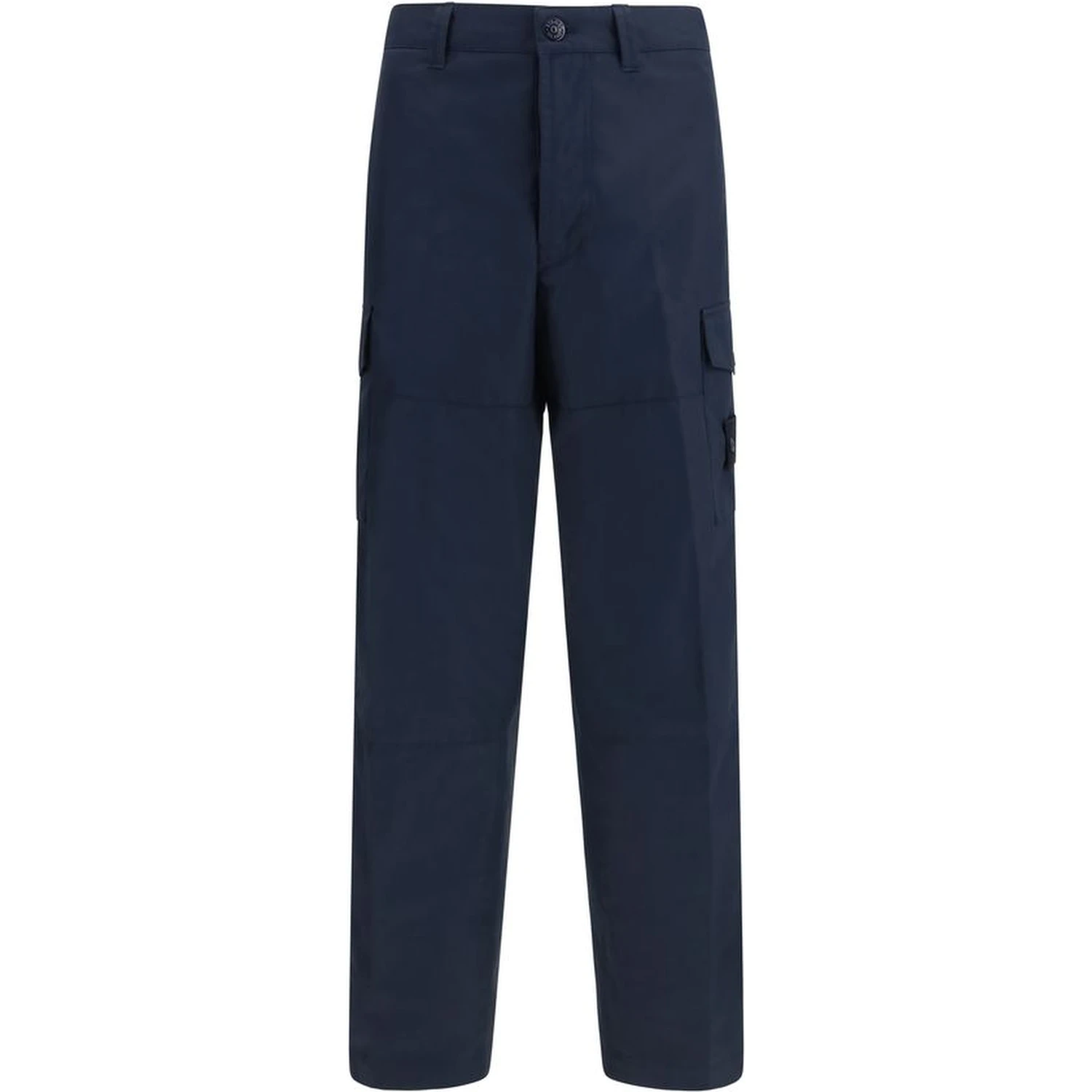 Blue Cotton Cargo Pants