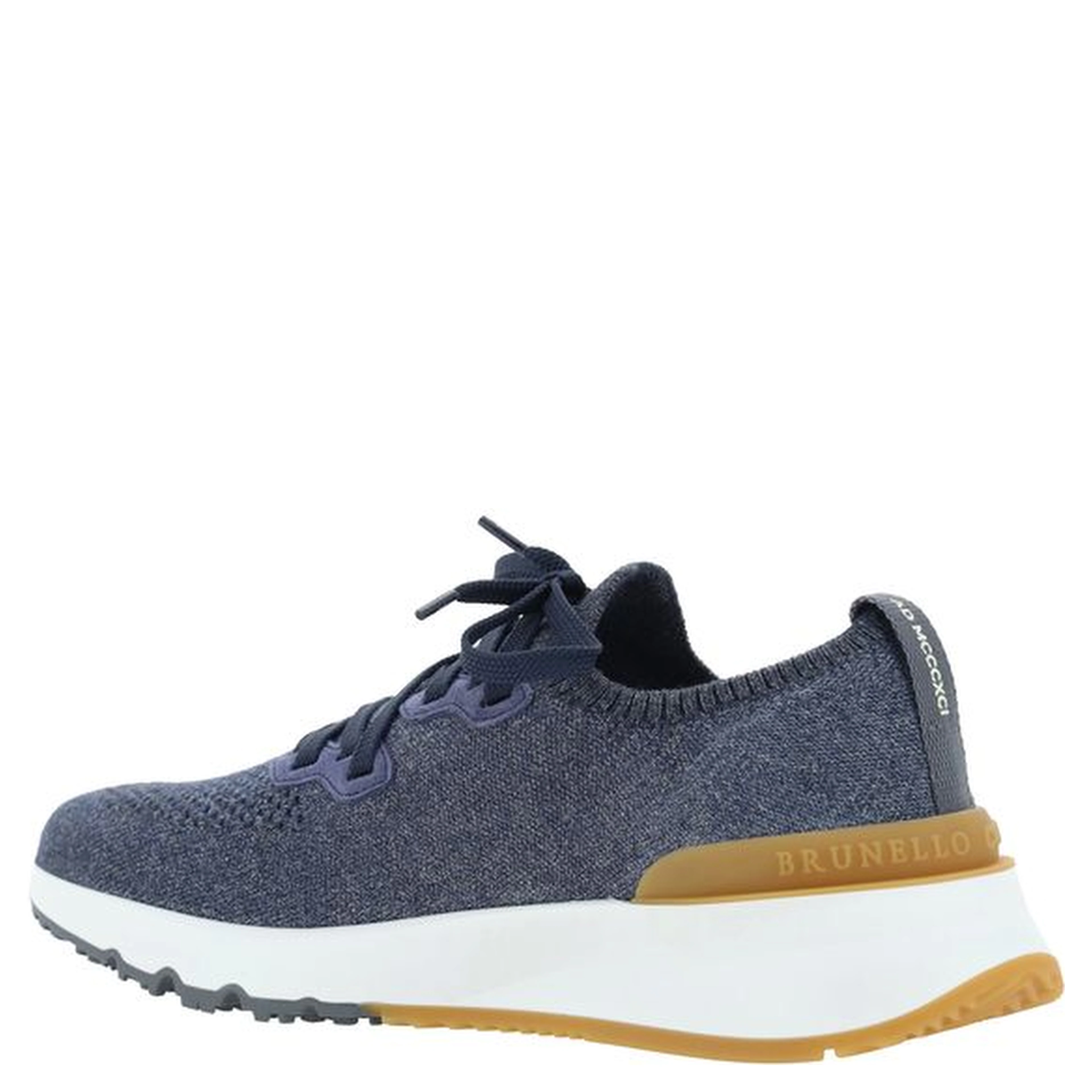 Blue Cotton Athletic Sneakers