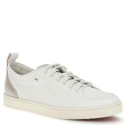 White Calf Leather Bos Taurus Low Top Sneakers