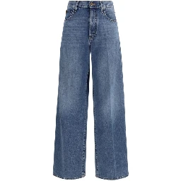 Blue Cotton Relaxed Fit Jeans