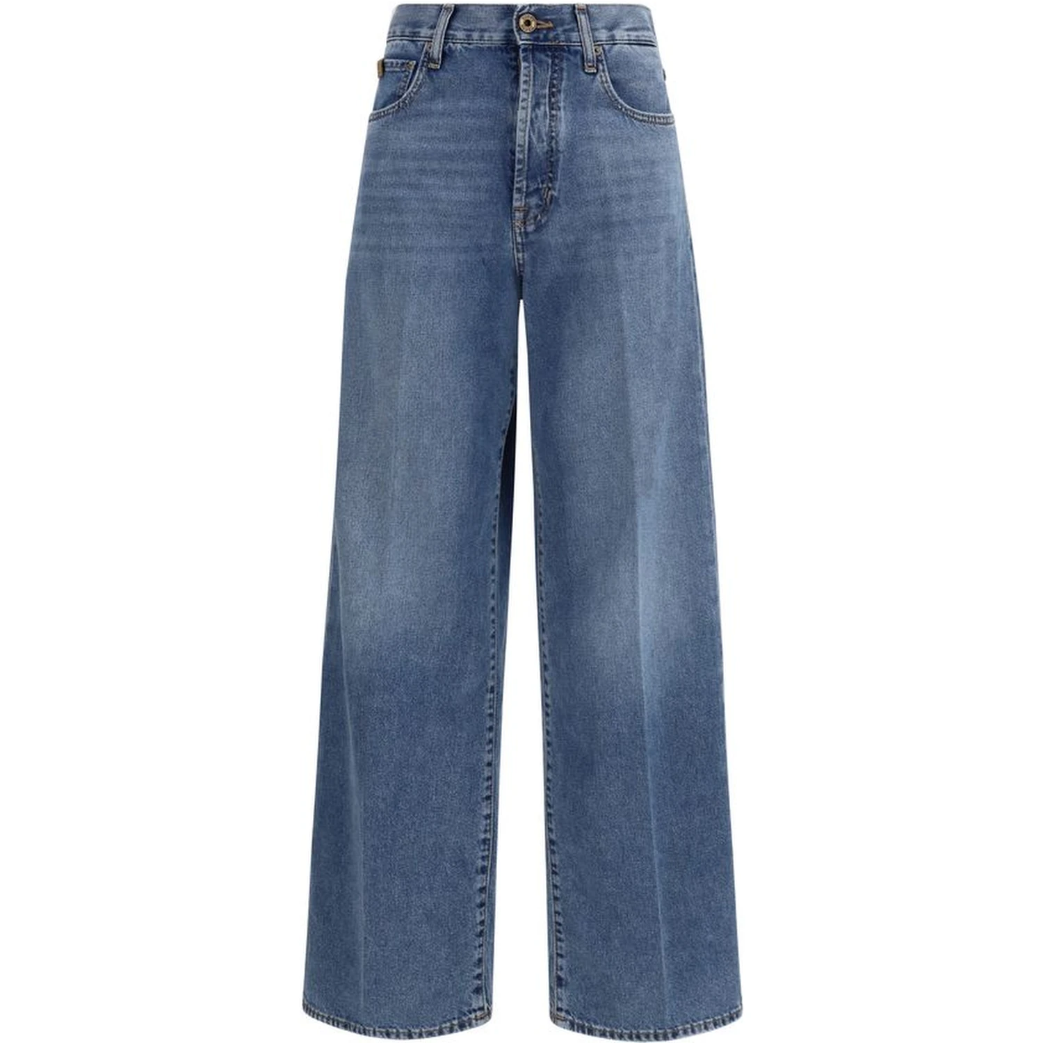 Blue Cotton Relaxed Fit Jeans