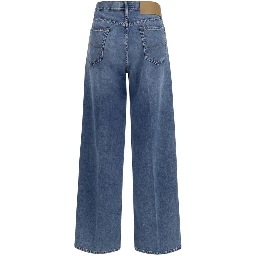 Blue Cotton Relaxed Fit Jeans