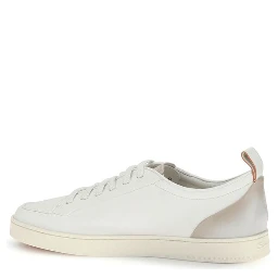 White Calf Leather Bos Taurus Low Top Sneakers