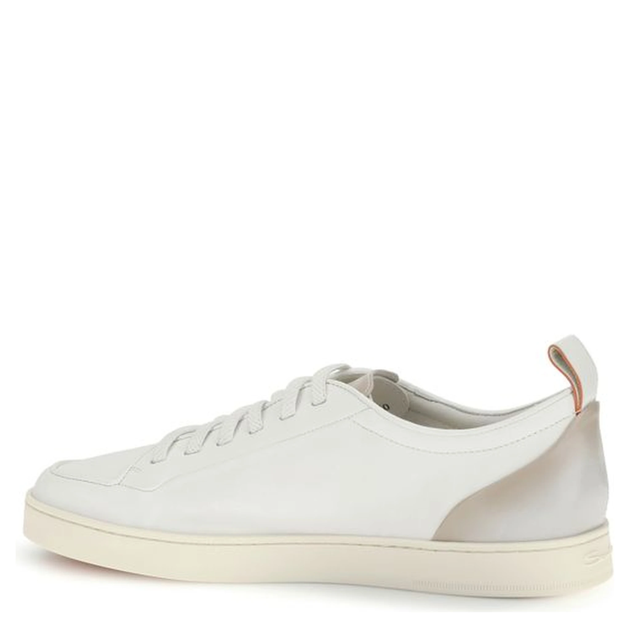 White Calf Leather Bos Taurus Low Top Sneakers