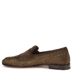 Brown Calf Leather Bos Taurus Slip-On Loafers