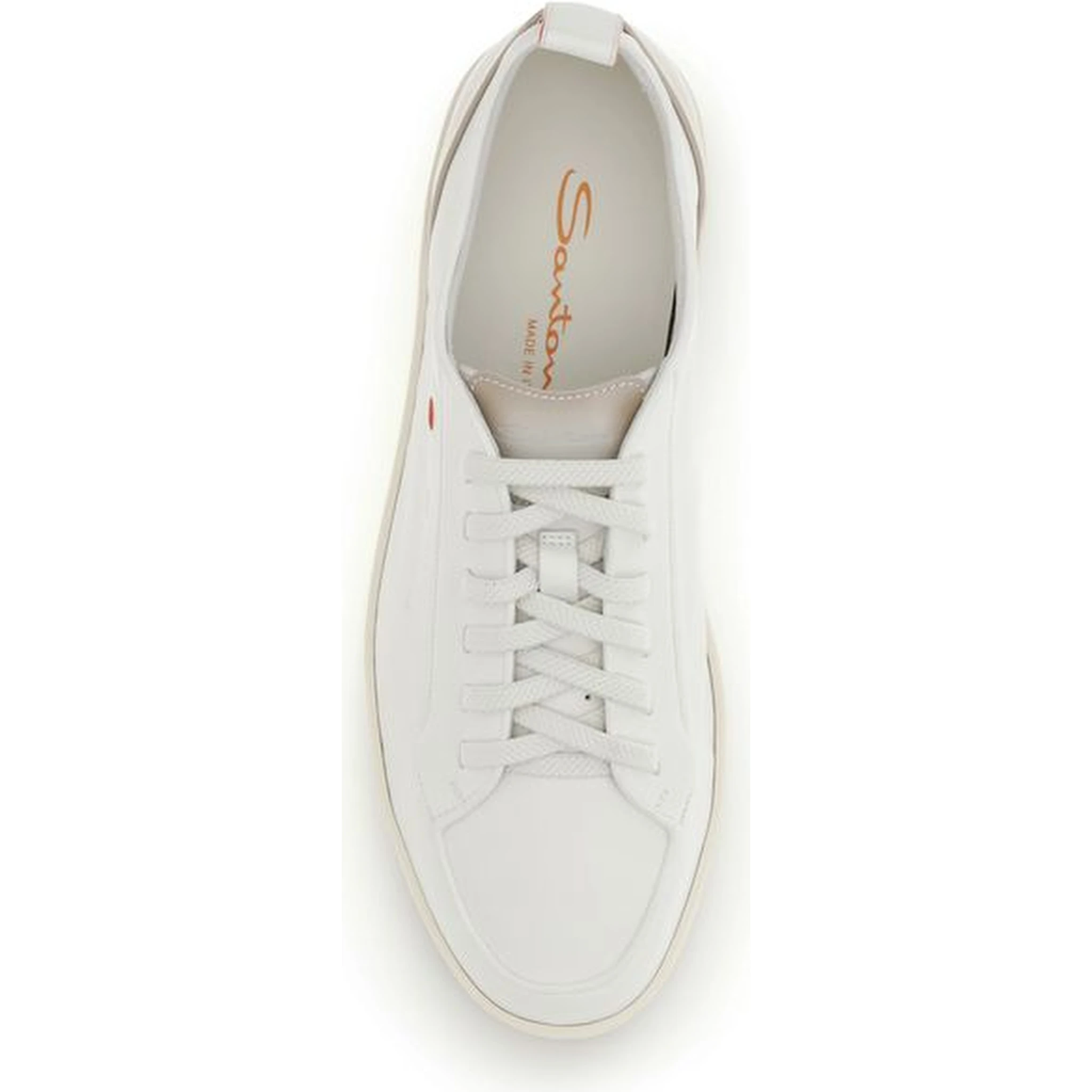 White Calf Leather Bos Taurus Low Top Sneakers