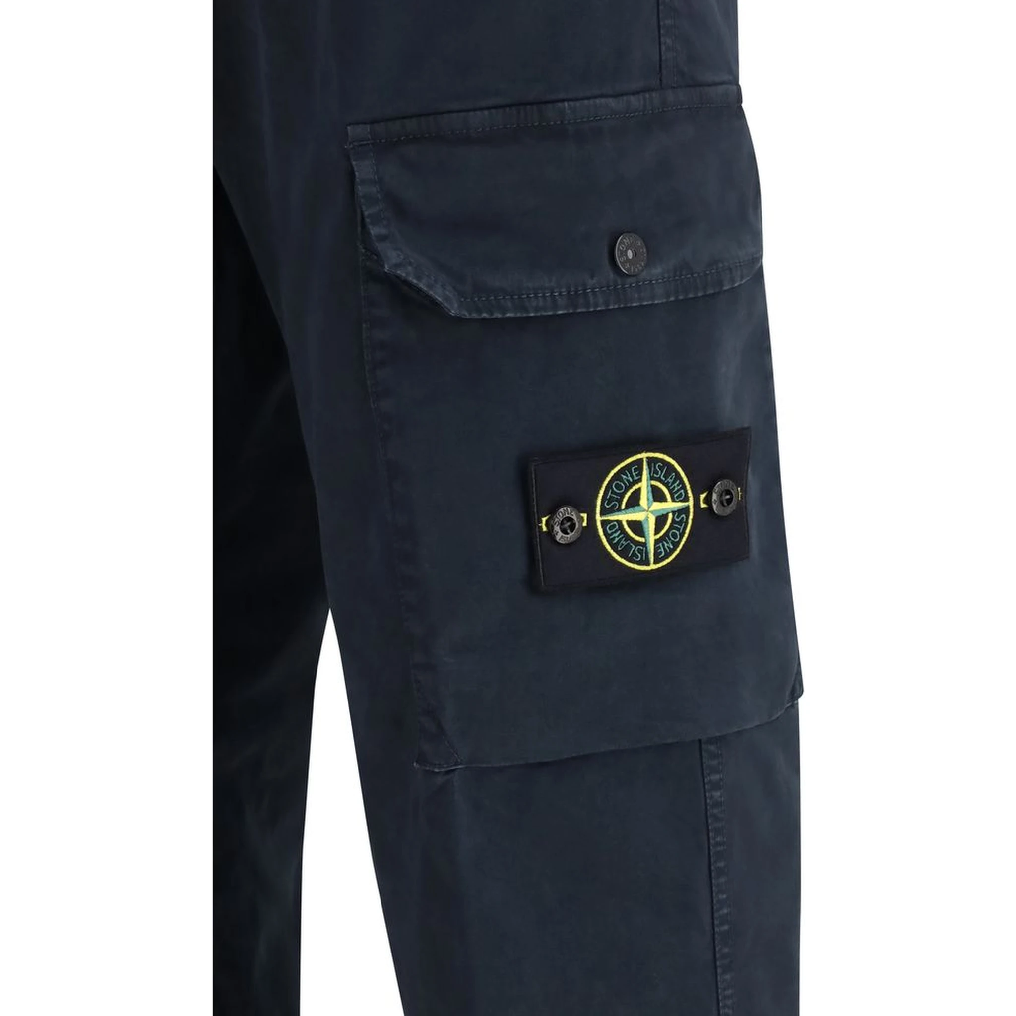 Blue Cotton Cargo Pants