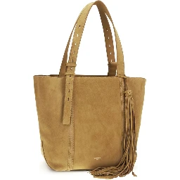 Beige Calf Leather Bos Taurus Shoulder Bag