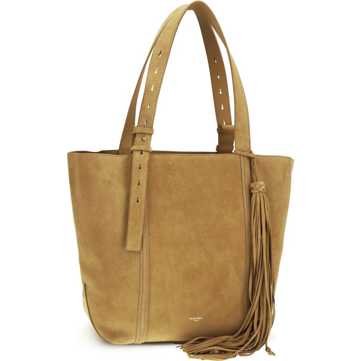 Beige Calf Leather Bos Taurus Shoulder Bag