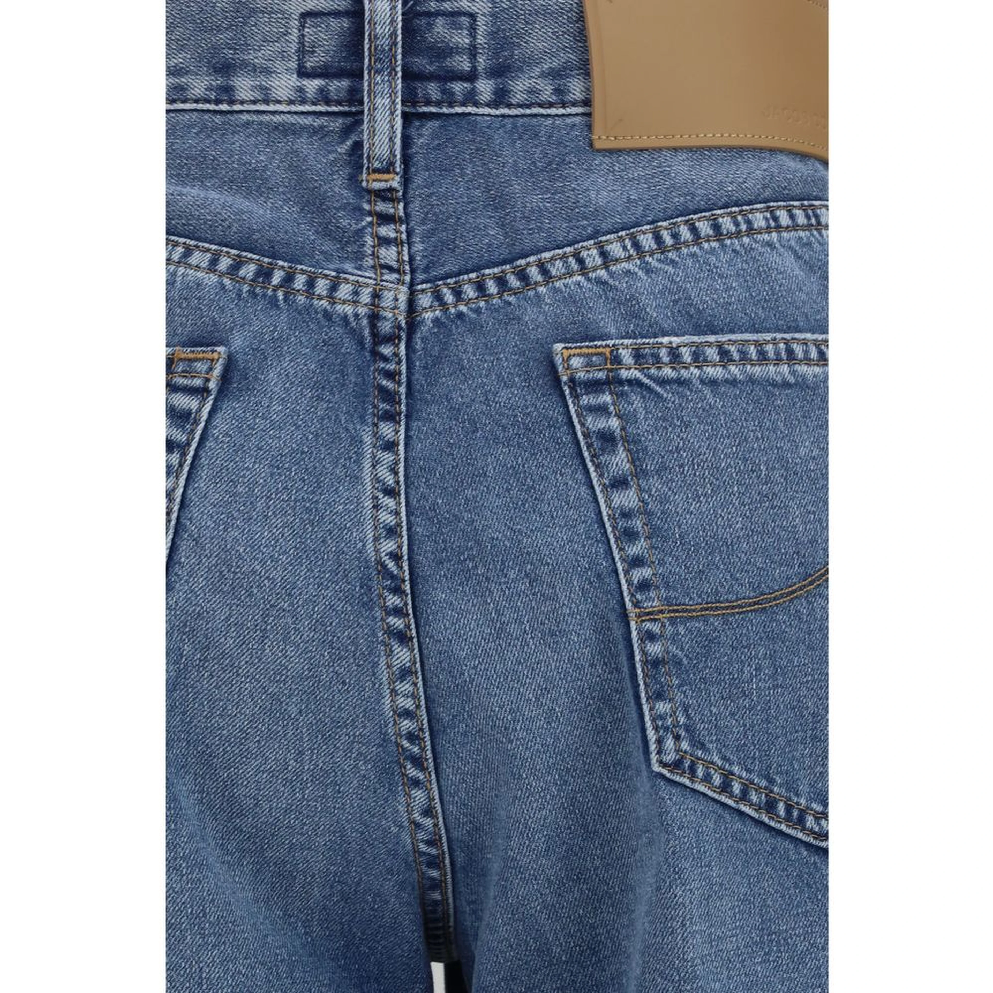 Blue Cotton Relaxed Fit Jeans