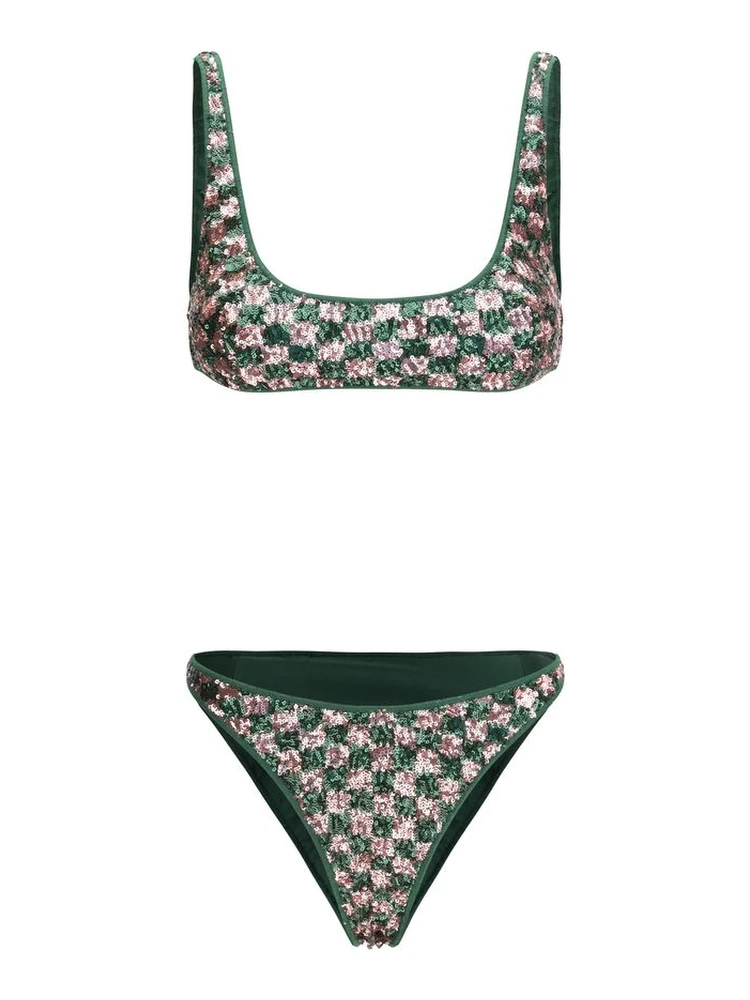 Multicolor Polyester Bikini