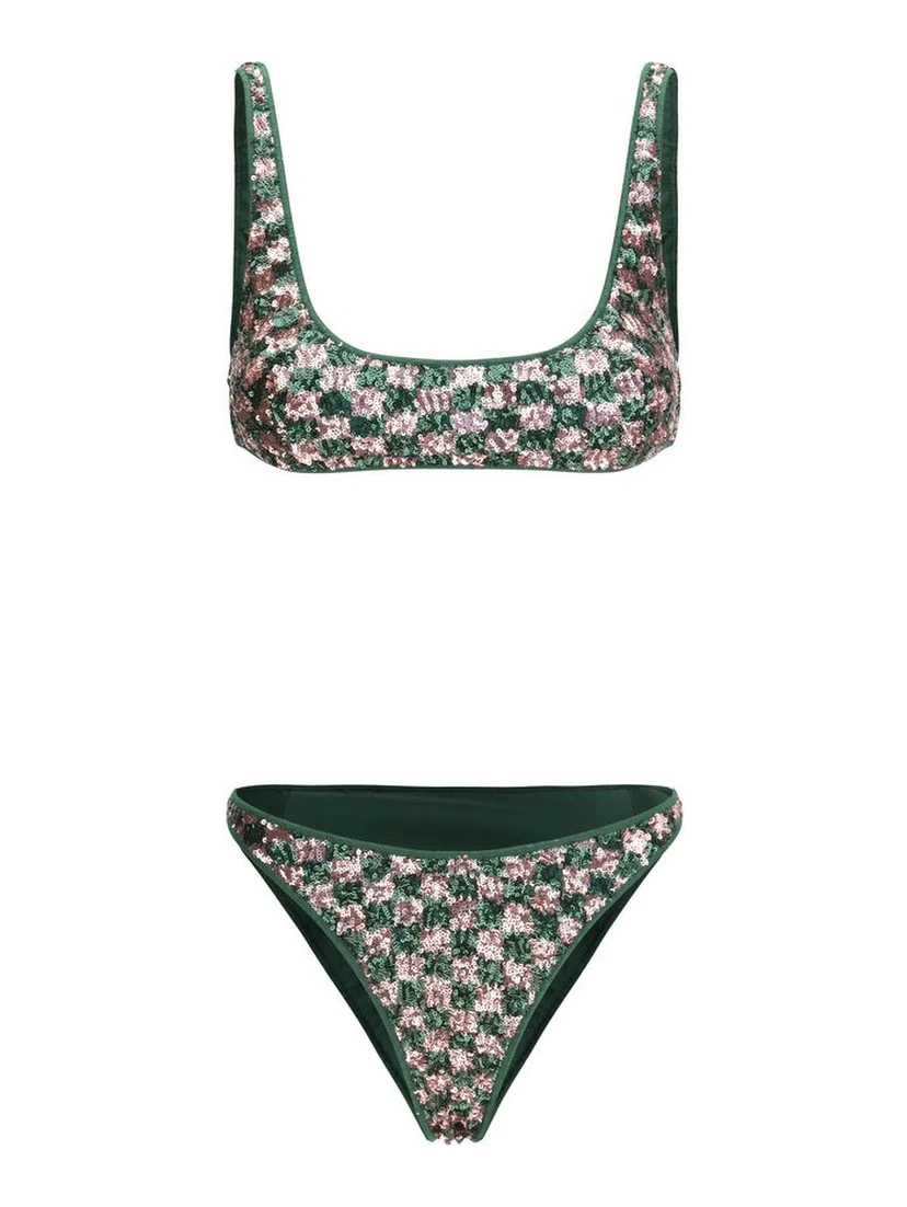 Multicolor Polyester Bikini