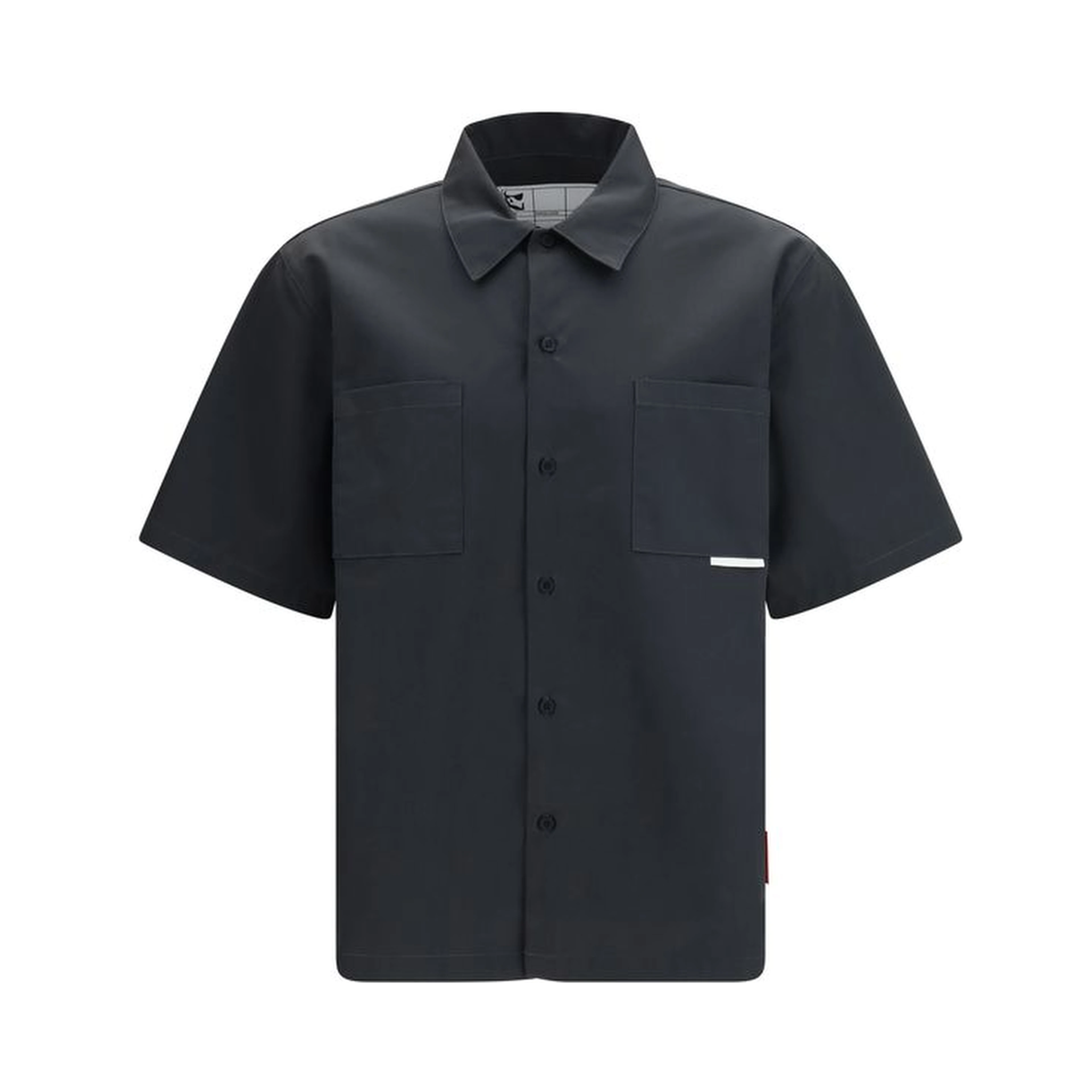 Black Cotton Shortsleeve Shirt