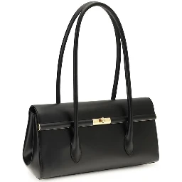 Black Calf Leather Bos Taurus Shoulder Bag