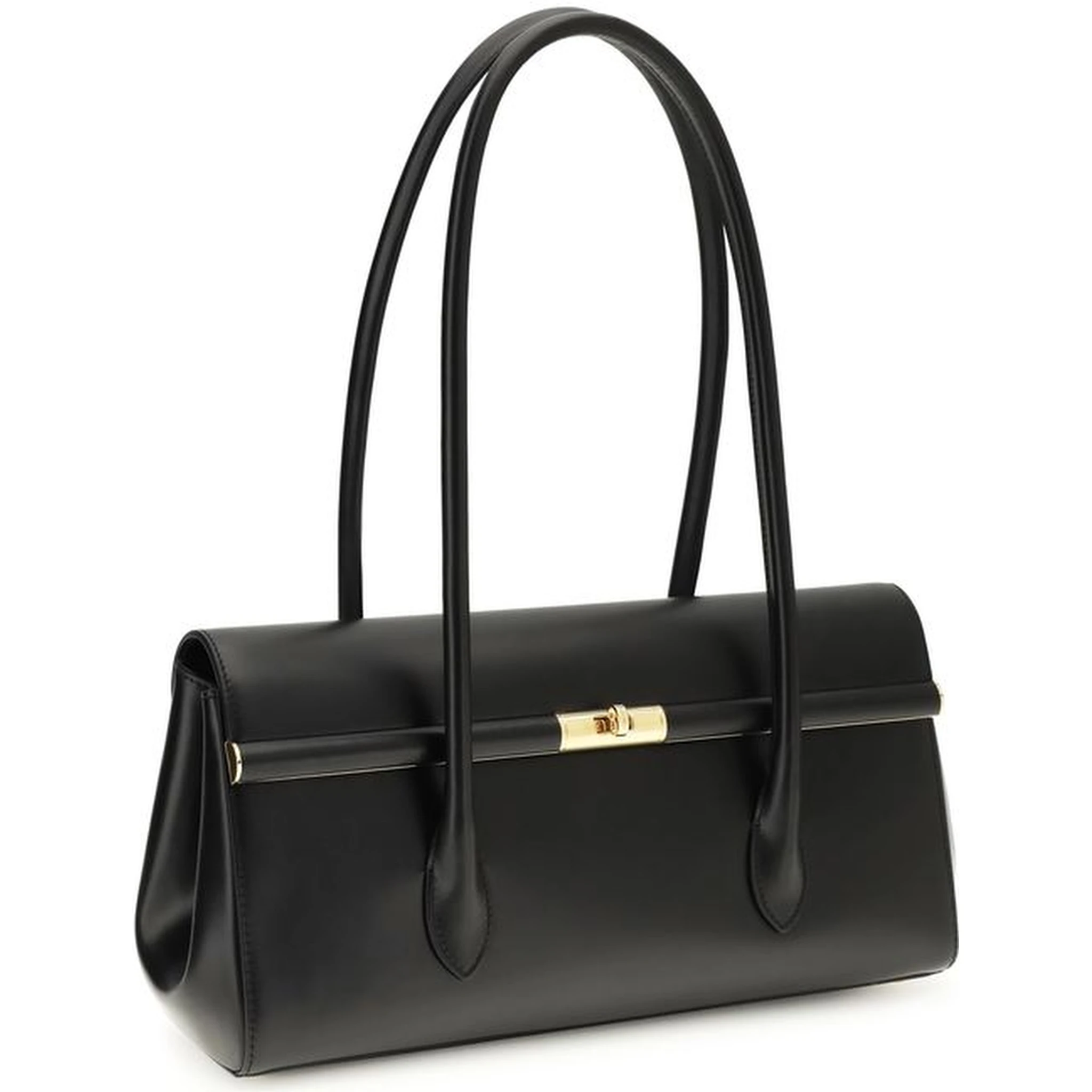 Black Calf Leather Bos Taurus Shoulder Bag