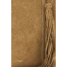 Beige Calf Leather Bos Taurus Shoulder Bag