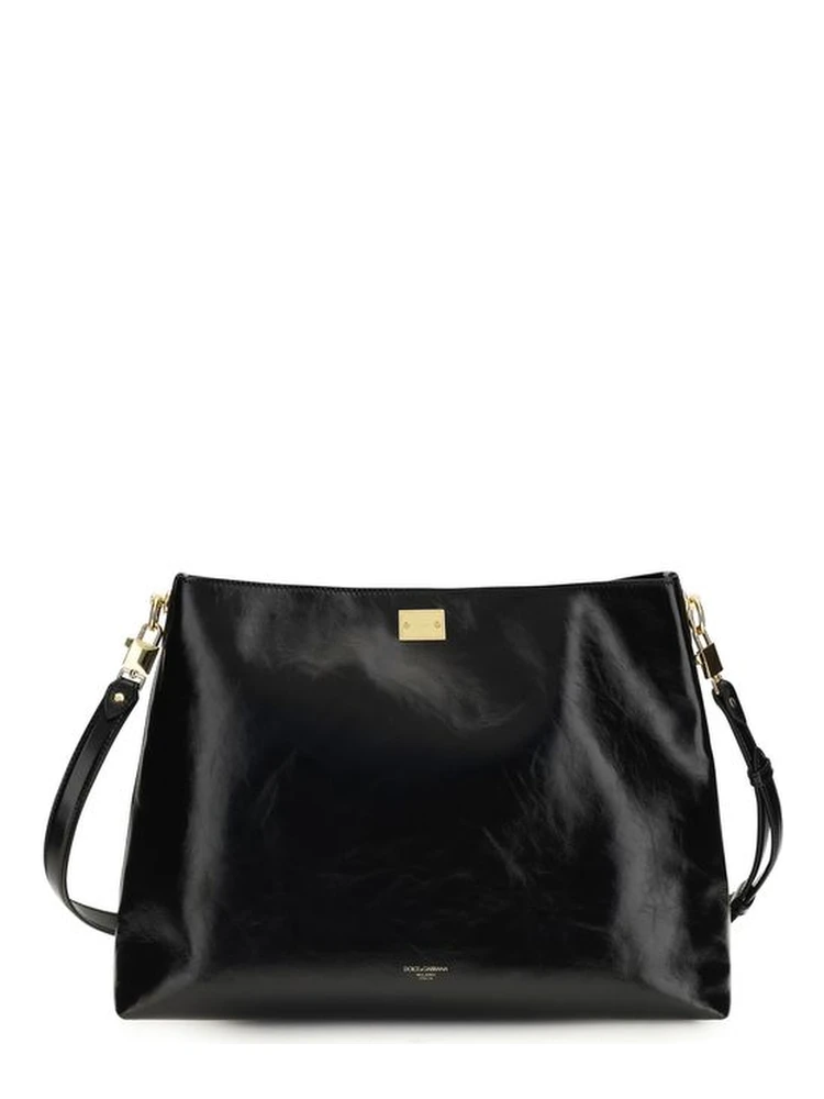 Black Calf Leather Bos Taurus Shoulder Bag
