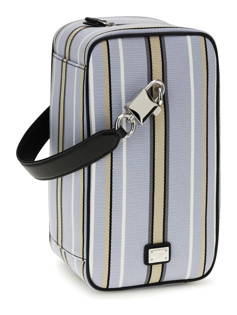 Blue Cotton Handbag